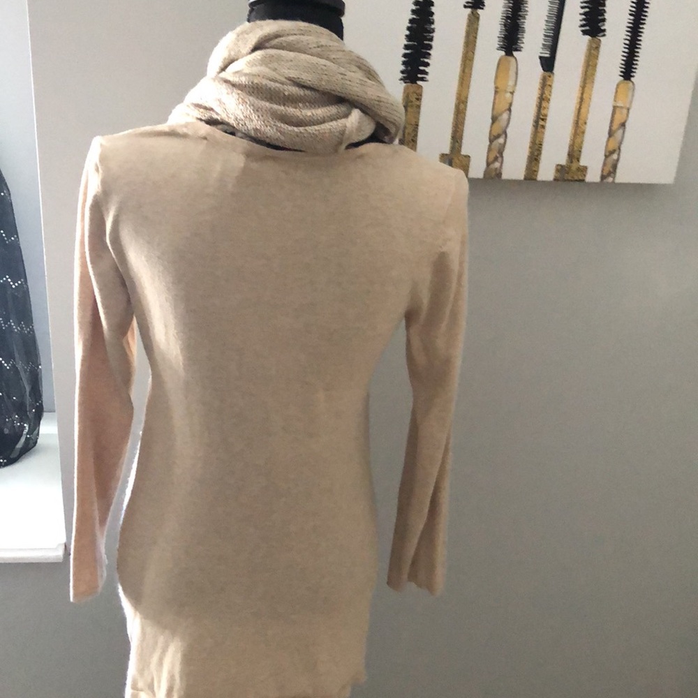 Style & Co Beige and gold sequined sweater with matching infinity scarf - Picture 4 of 4